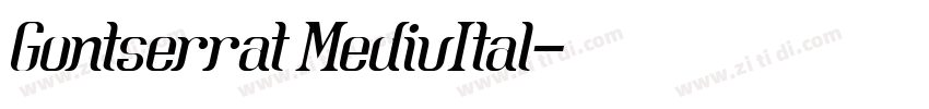 Gontserrat MediuItal字体转换